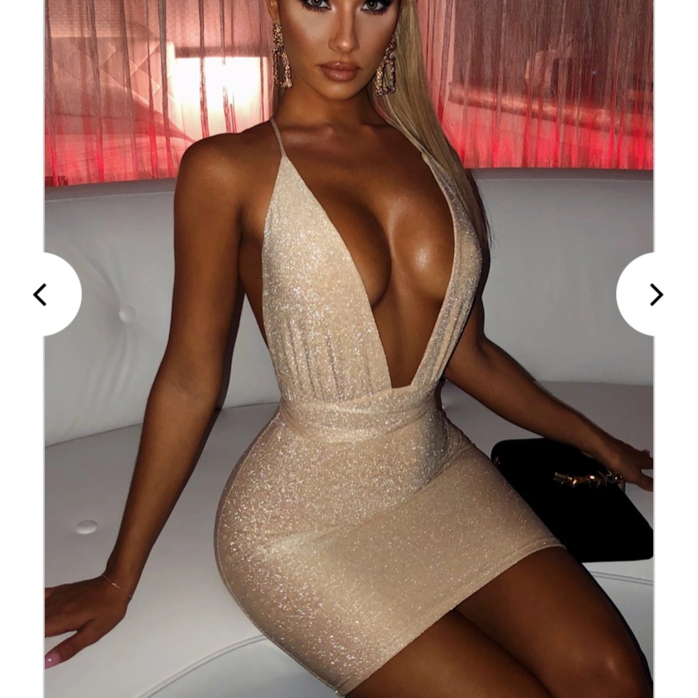 BABY BOO FASHION GOLD MINI DRESS✨